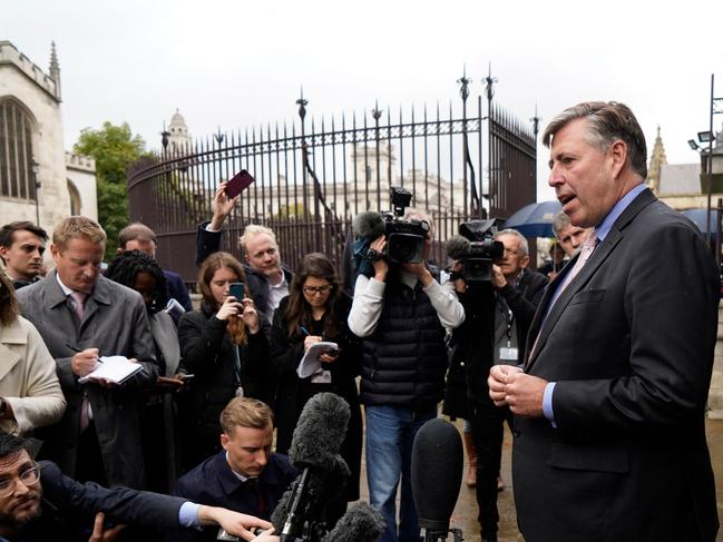 MPs submitted letters to Chairman of the 1922 Committee, Conservative MP Graham Brady, asking for Liz Truss to be removed. Picture: AFP