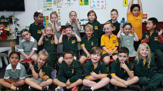 Leopold Primary School Prep RE Back row L-R: Fateh Sekhon, Willow Hammond, Riley Silaev-Kasian, Logan Kent, Nate Harrison, Sione Kiteau. Middle row: Willow Malone, Ivy Freedman, Myles Grove, Tex Aston, Spencer Willmott, Hazel Murphy, Mike Lu. Front row: Ayumi Martha Rickard, Ivy Marshall, Austin Carter, Campbell Waddell, Cooper Munafo, Amelia Roth.