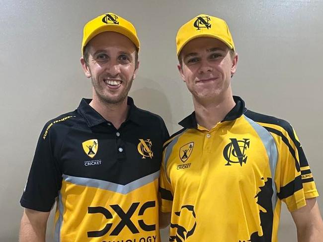 Tjaart and Douwtjie Hoogenboezem made three hundreds between them in a week of Darwin cricket in 2022. Picture: Nightcliff Cricket Club