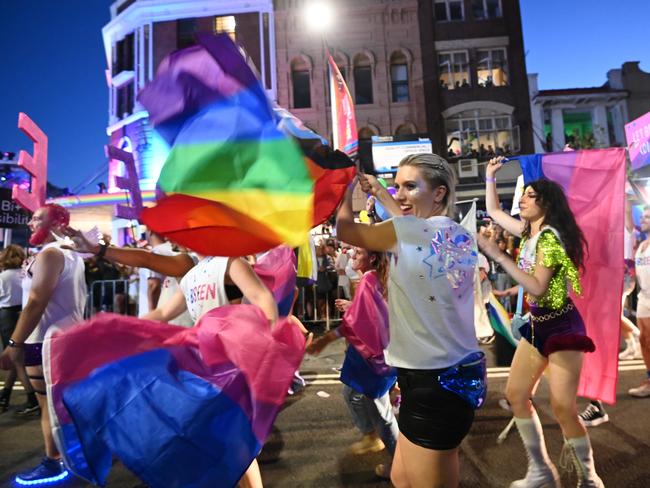 The 2023 Mardi Gras parade through Sydney. Picture: Jeremy Piper