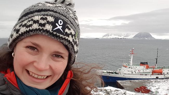 Nicole Fetchet in Antarctica during a leadership program for women scientists