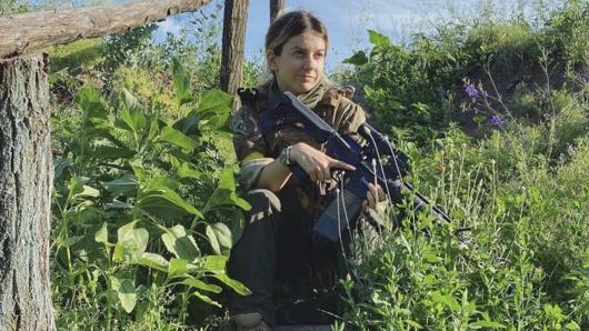 Emese Abigail Fajk was last seen holding an assault rifle and conducting a press conference alongside foreign fighters in July.