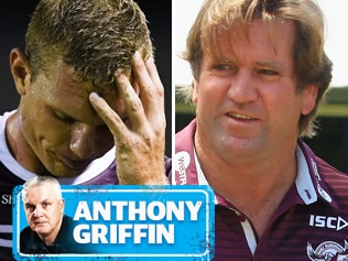 What will 2019 hold for Manly? The answers lie with (L-R) Tom Trbojevic and Des Hasler.