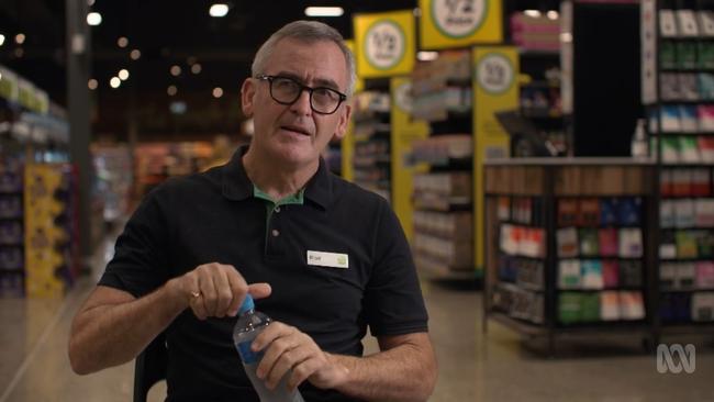 Woolworths CEO Brad Banducci during his trainwreck interview with Four Corners. Picture: Four Corners/ABC
