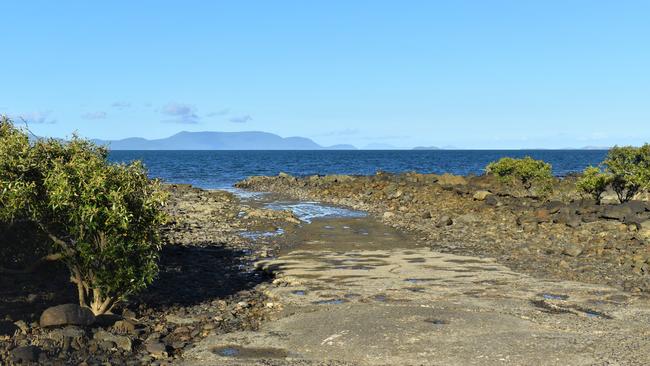 The makeshift boat ramp at the end of bush track off Jimmys Rock Rd, Midge Point. Picture: Heidi Petith