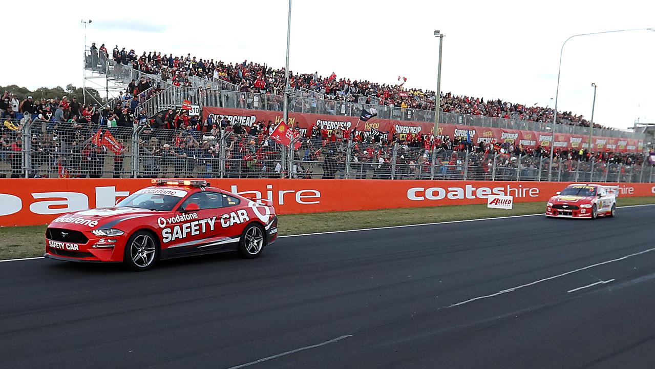 The Safety Car leads Scott McLaughlin during the Bathurst 1000. Picture: Robert Cianflone