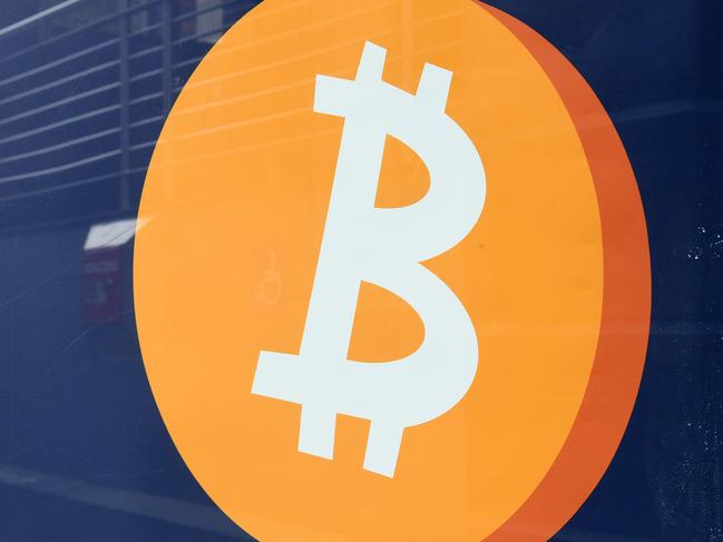 SYDNEY, AUSTRALIA - NewsWire Photos FEBRUARY, 09, 2021: A cryptocurrency advertisement on a bus shelter in Sydney. Picture: NCA NewsWire/Joel Carrett