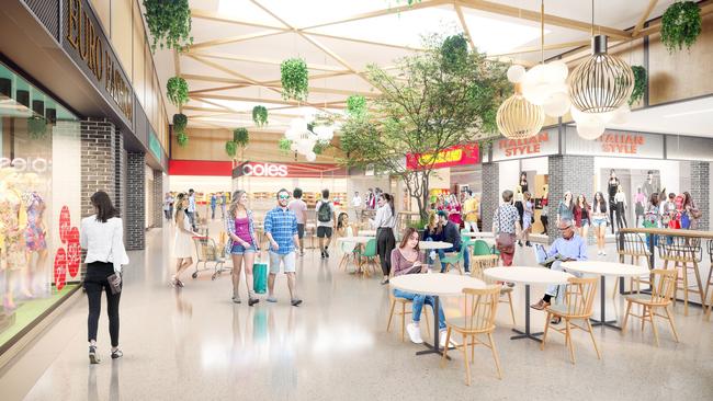 An artist's impression of inside Arndale Shopping Centre in Springwood after the $15 million refurbishment.