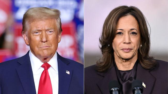 Donald Trump and Kamala Harris. Picture: Charly Triballeau, Saul Loeb/AFP