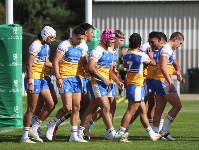 Pictured is The Peter Mulholland Cup at Ringrose Park, Wentworthville today. Patrician Brothers Blacktown v Matraville SHS. Picture: Tim Hunter..