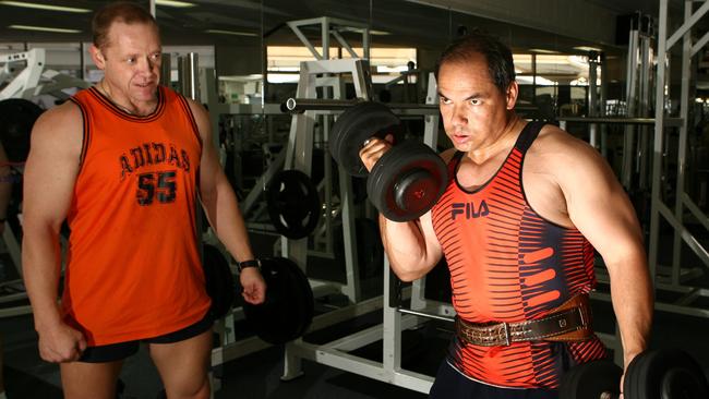 Tom Tate with personal trainer Sergei Chestakov.