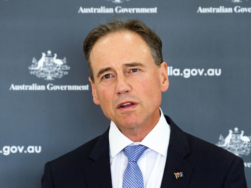 Health Minister Greg Hunt said the rollout would continue, while officials investigate a blood-clotting case. Picture: NCA NewsWire / Sarah Matray