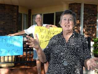 Len and Maureen Eres are not happy with the Abbott goverment. Picture: John Gass