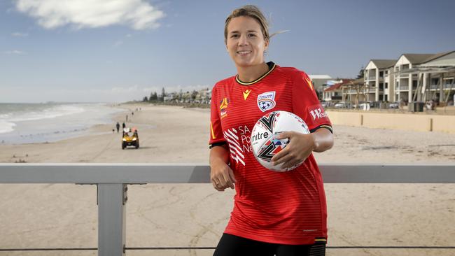 US defender Amber Brook has returned for a second W-League season with Adelaide United. Picture: Dean Martin/AAP Image