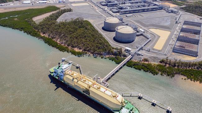 Origin Energy's Australia Pacific liquefied natural gas facility at Curtis Island in north Queensland. Picture: AAP