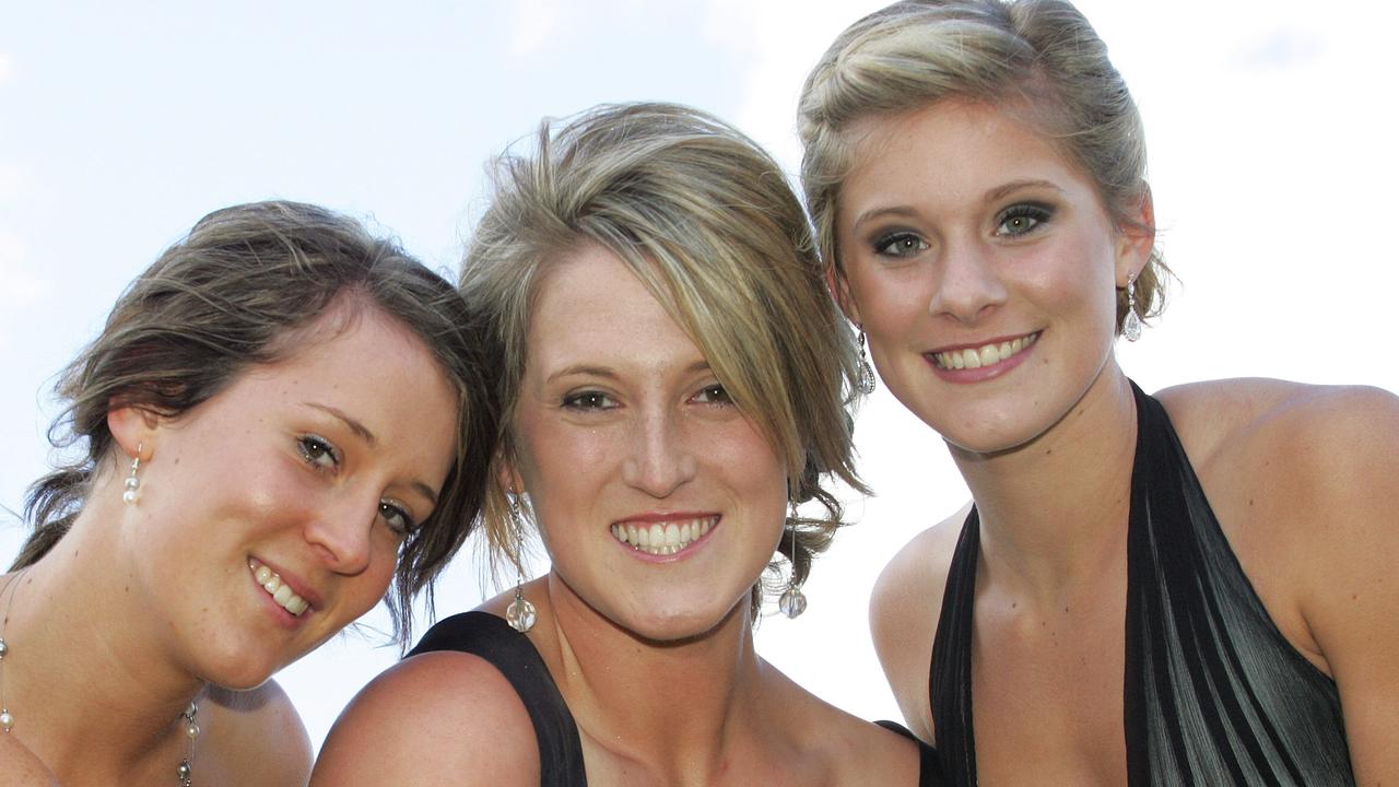 School leavers dinner (formal), Saint (St) Michael's Collegiate at the Elwick Racecourse, from left, Dana Cleary, Gemma Parker and Abby Garcia