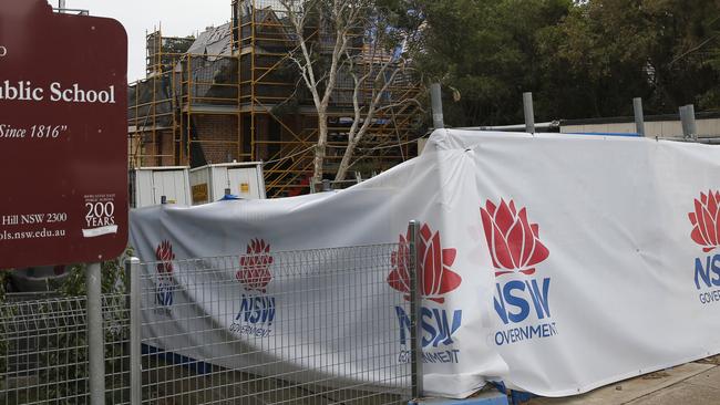 Hazardous asbestos found inside the school's heritage building during works to replace the roof. Picture: AAP Image / Darren Pateman