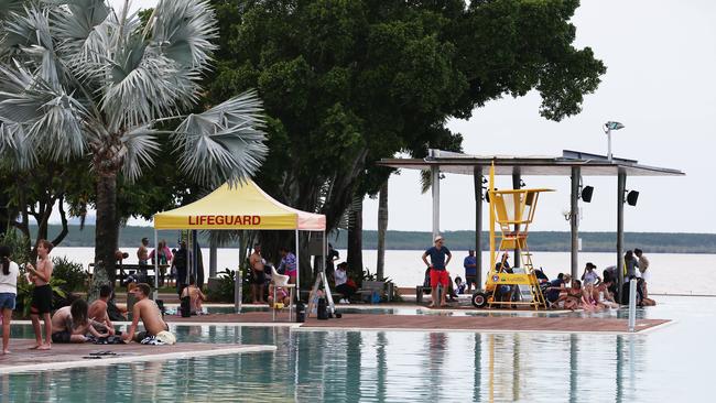 A seven-year-old boy died in hospital after being pulled from the Cairns Esplanade Lagoon last week. Picture: Brendan Radke