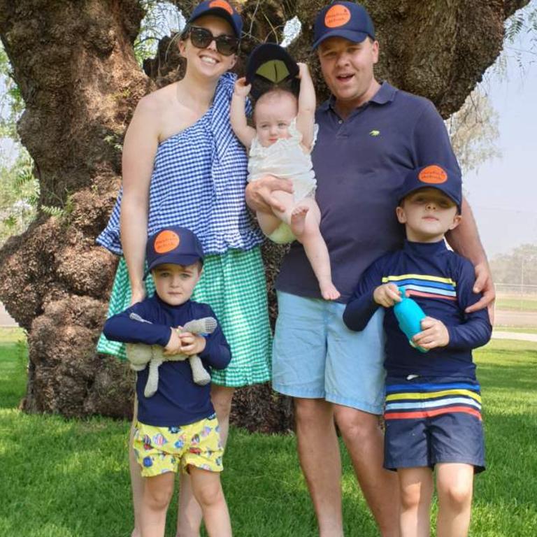 Sprinkle and Bake’s Edwina Mill with her family in Inverell, NSW.