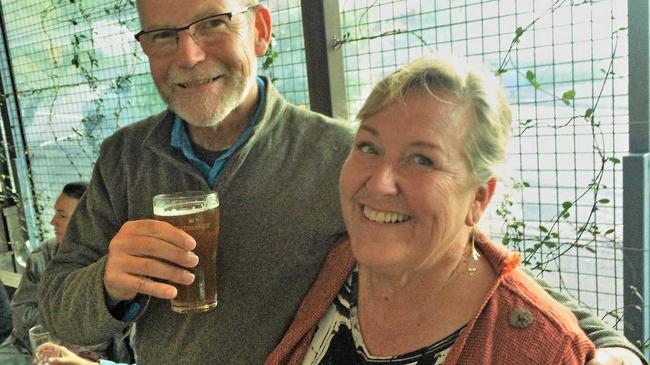 FAREWELL: Retiring Eumundi teacher Lawrie McLiver with wife Rhonda. Picture: Contributed