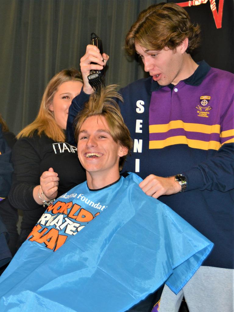 At the St Joseph's College 2023 World's Greatest Shave event is Charlie Kruger. Picture: Rhylea Millar