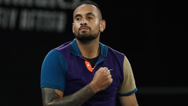 Nick Kyrgios says he learned he has a big heart at this Australian Open. Picture: Getty Images