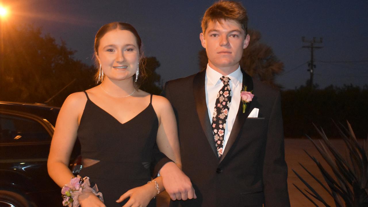 Kellie Melcer and Jimmy Pobar, St John's Senior Formal, Roma 2019.