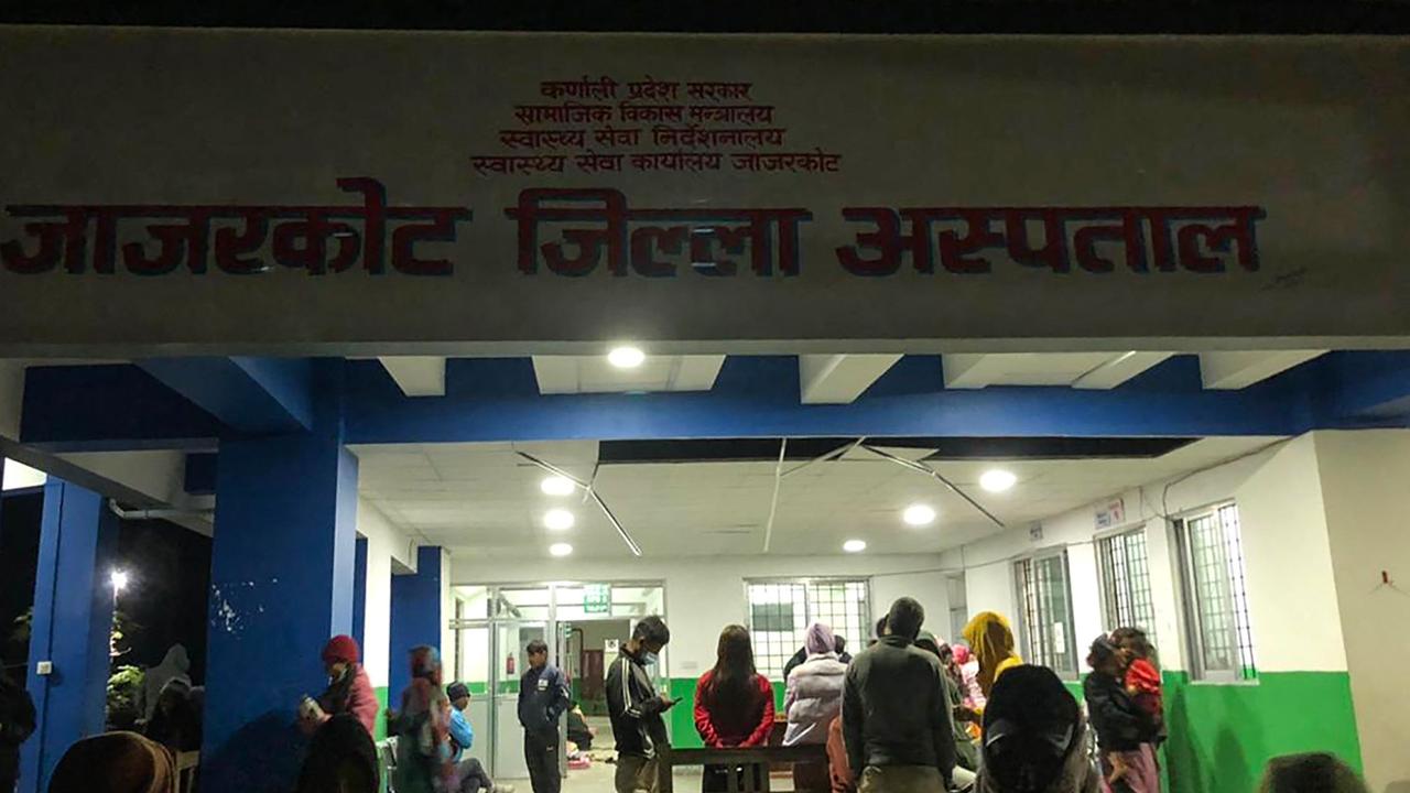 Survivors are seen at the Jajarkot district hospital in the aftermath of an earthquake in Jajarkot. Picture: AFP