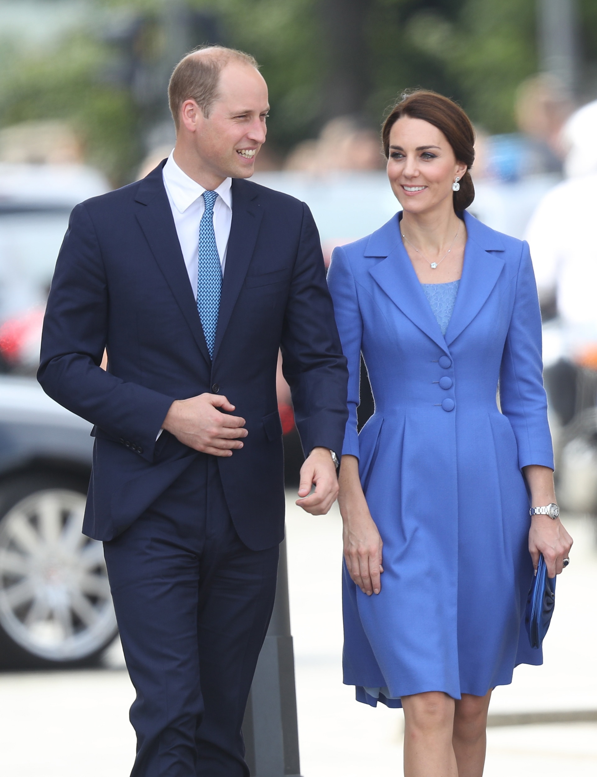 The Duchess of Cambridge in Purple Gucci Blouse for Solo