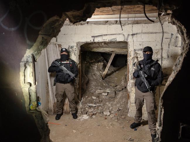 A narco tunnel on the Mexican border in Tijuana Picture: Jason Edwards