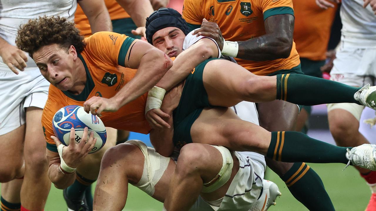 Mark Nawaqanitawase can find the line, but can he take the physical demands of NRL? Picture: Franck Fife/AFP