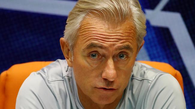 Saudi Arabia coach Bert van Marwijk press conference at King Abdullah Sports City, Jawhara Stadium. 5th of October, Jeddah Saudi Arabia. Picture: George Salpigtidis