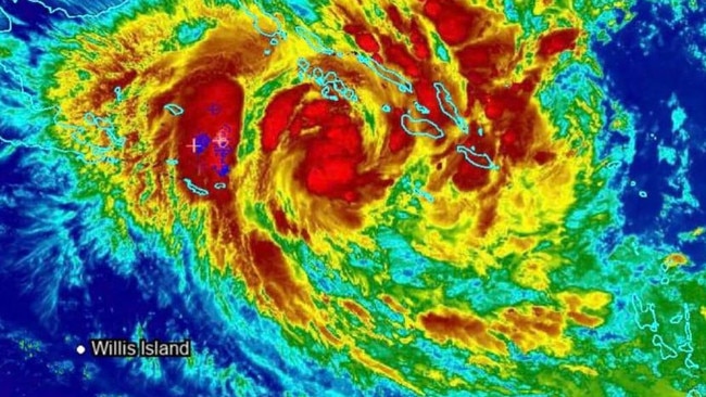 Tropical Cyclone Jasper approaches Willis Island. Picture: BOM