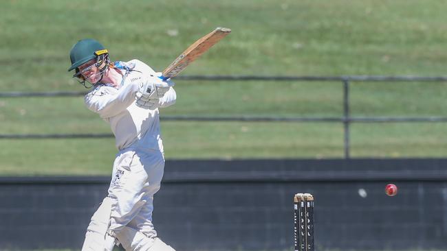 Liam Carter batting for Iona College. Photography by Stephen Archer