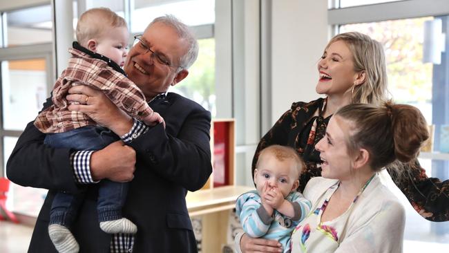 Prime Minister Scott Morrison visited Ravenswood Child &amp; Family Centre in Tasmania. Picture: Adam Taylor/PMO