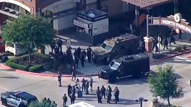 Police respond to a shooting at Allen Premium Outlets. Picture: ABC Affiliate WFAA