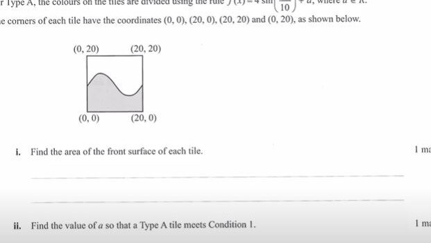 Question 7a on the this year’s VCE method exam.