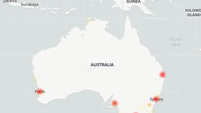 Australians are desperately rushing to other social media networks to confirm a widespread Instagram outage. Picture: DownDetector