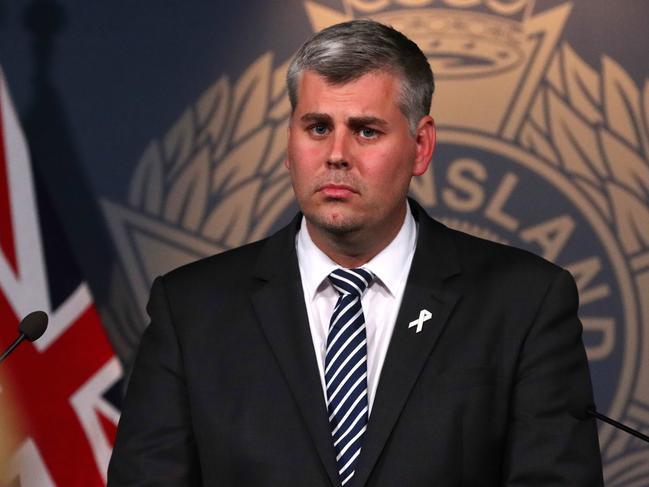 Queensland Police Minister Mark Ryan and Police Commissioner Katarina Carroll speak to the media about the arrest of Rajwinder Singh in India who is suspected of killing Toyah Cordingley Picture David Clark