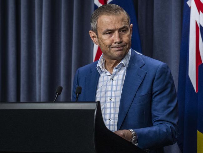 Acting Premier Roger Cook gave the Covid-19 update on Friday. Picture: NCA NewsWire/Tony McDonough