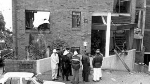 The home of Justice Raymond Watson after it was bombed. Picture: NSW Police