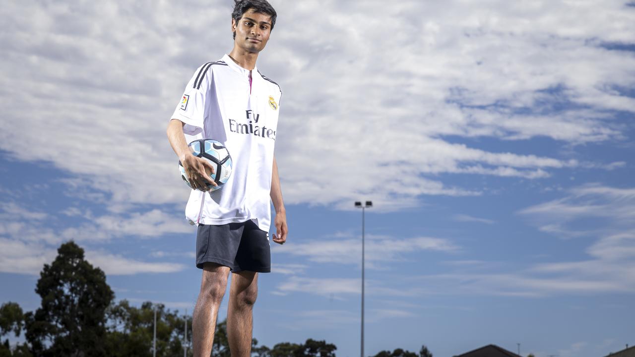 Ferntree Gully teenager Nathan Fernandes is back on his feet thanks to medical detective work by his parents Queenie and Kenny Fernandos and the team at Monash Children’s Hospital. Picture: Wayne Taylor