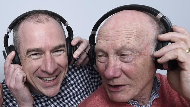 Whateley and Kevin Bartlett before the Richmond great’s departure. Picture: Alan Barber