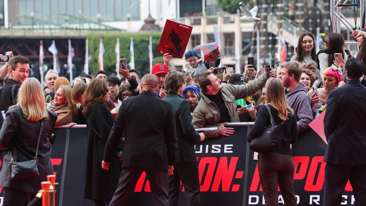 Mr Cruise spent a long time speaking to his fans. Picture : NCA Newswire / Gaye Gerard