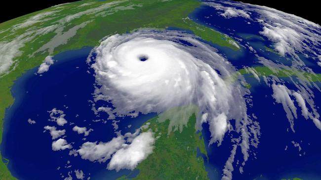 In this 28 August, 2005 satellite image from the National Oceanic and Atmospheric Administration (NOAA), Hurricane Katrina is seen churning in the Gulf of Mexico. New Orleans, LA. Mayor Ray Nagin on Sunday ordered a "mandatory" evacuation of the low-lying coastal city threatened by the potentially devastating Hurricane Katrina. "I want citizens to understand this is very serious," he said as he announced the evacuation of the city of 1.4 million at a news conference. Hurricane Katrina, which packed winds of 250 kilometers (160 miles) per hour, was forecast to slam ashore near the flood-prone city early 29 August Katrina has been upgraded to a Category 5 storm and could cause storm surges of up to 25 feet. AFP PHOTO/HO/NOAA/GETTY OUT