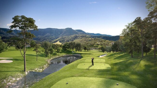 An artists impression of the Greg Norman-designed Silkari development in Avondale, near Wollongong, planned by Visionary. Source: Visionary