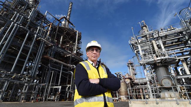 Qenos CEO Stephen Bell at their Olefins plant at Altona, raised concerns about the rising energy costs, back in 2022. Picture: Nicki Connolly