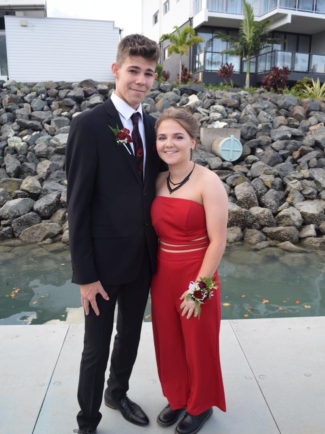 Rheif Douglass and Zali Drosd at the Proserpine State High School formal. Picture: Elyse Wurm