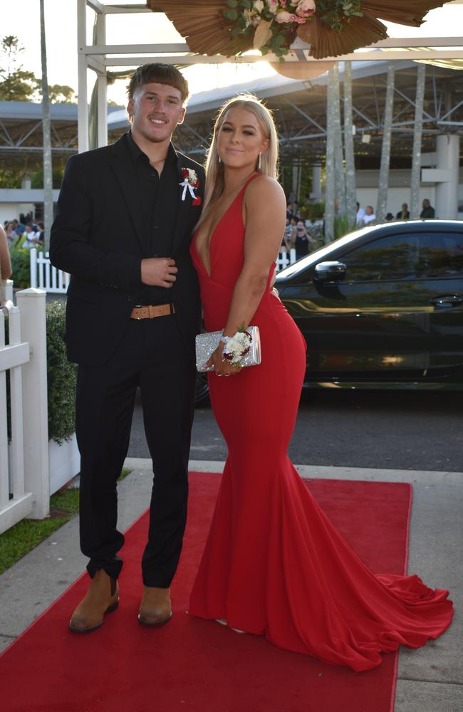 Callum Ballentyrie and Mackenzie Bath at the Caloundra State High School formal 2024.