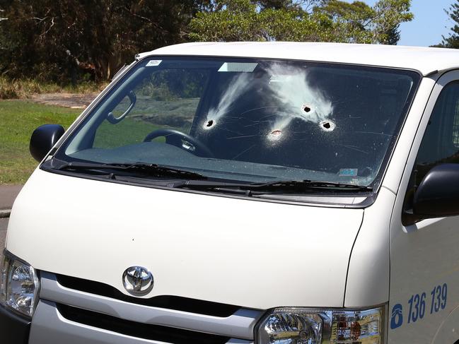 The shot up van on December 13, 2017. Picture: John Feder/The Australian